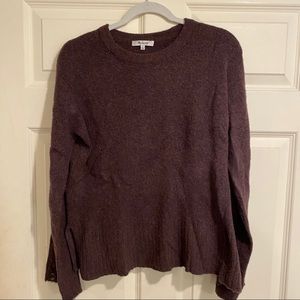 Madewell Purple Button Sleeve Sweater